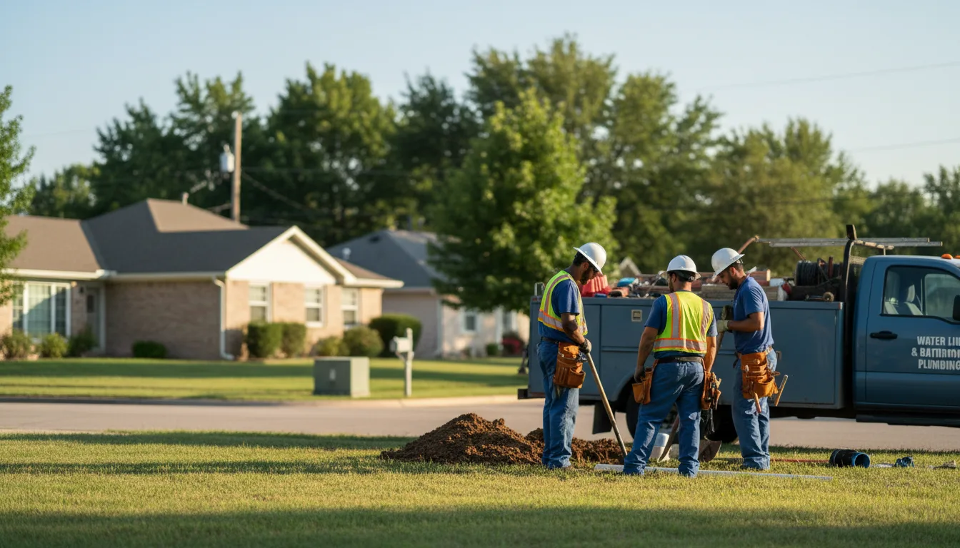 Residential water line and bathroom plumbing service in Mechanicsville, IA